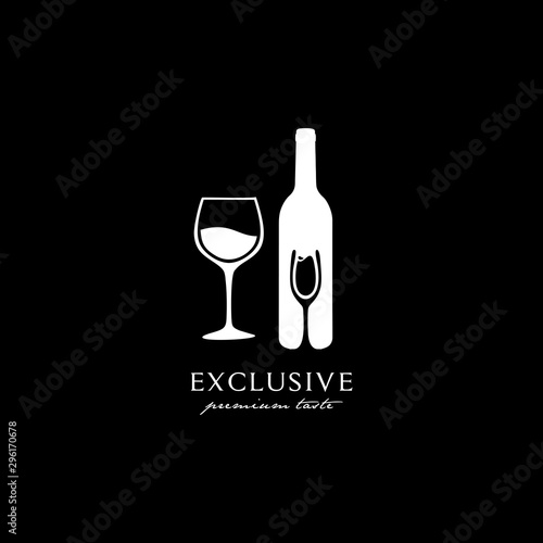 Vector illustration of a wine brand identity design