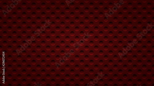 Abstract background with holes in dark red colors