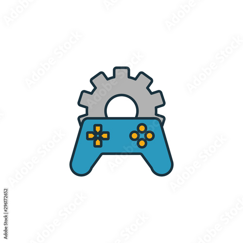 Gamification icon set. Four elements in diferent styles from content icons collection. Creative gamification icons filled, outline, colored and flat symbols