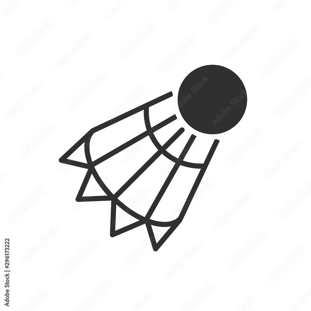 Isolated ball of badminton flat vector design Isolated ball of badminton flat vector design