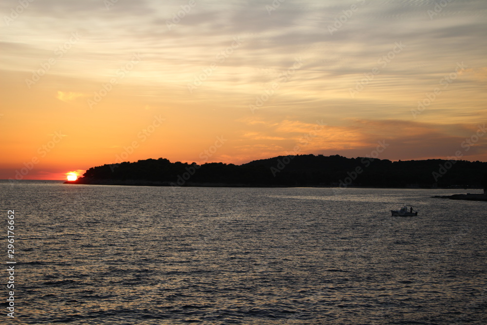 sunset at the adriatic sea croatia sunset at the adriatic sea croatia