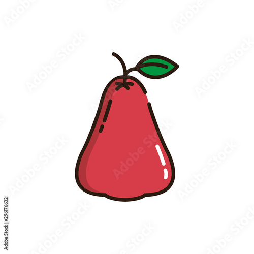 Isolated wax apple icon fill vector design
