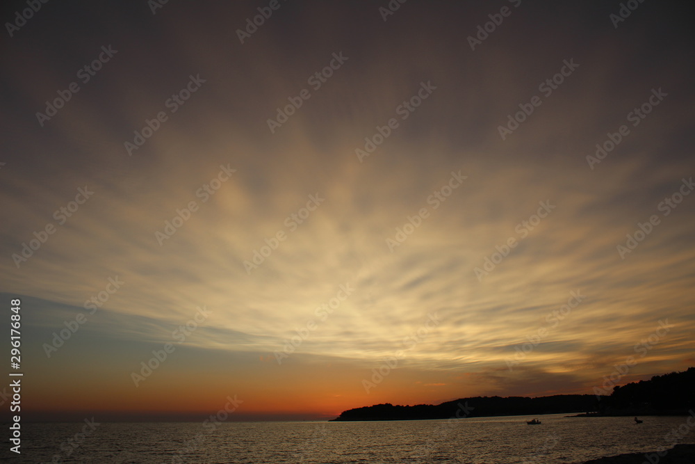 sunset over the adriatic sea