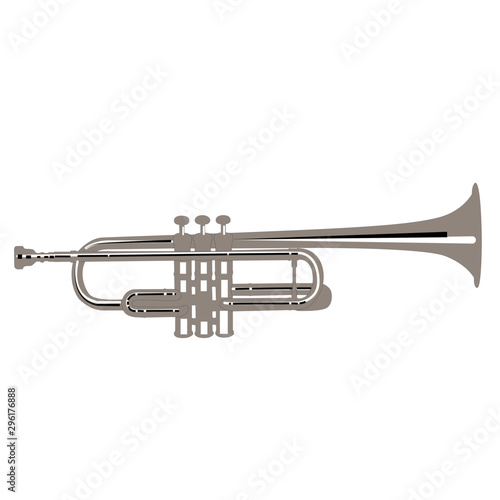 trumpet realistic vector illustration isolated