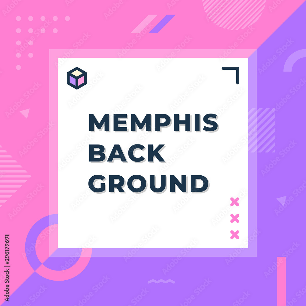 Colorful Memphis background design. Colorful Memphis background design.