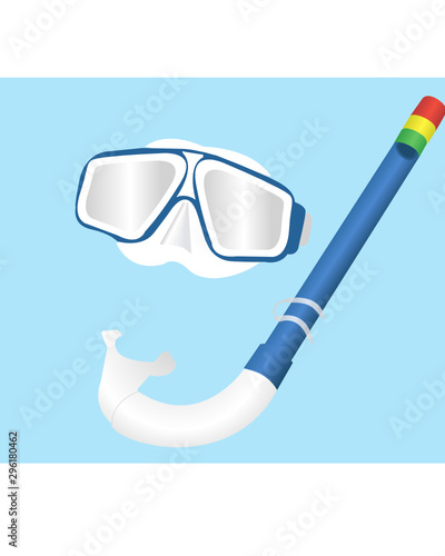 scuba diving mask and snorkel