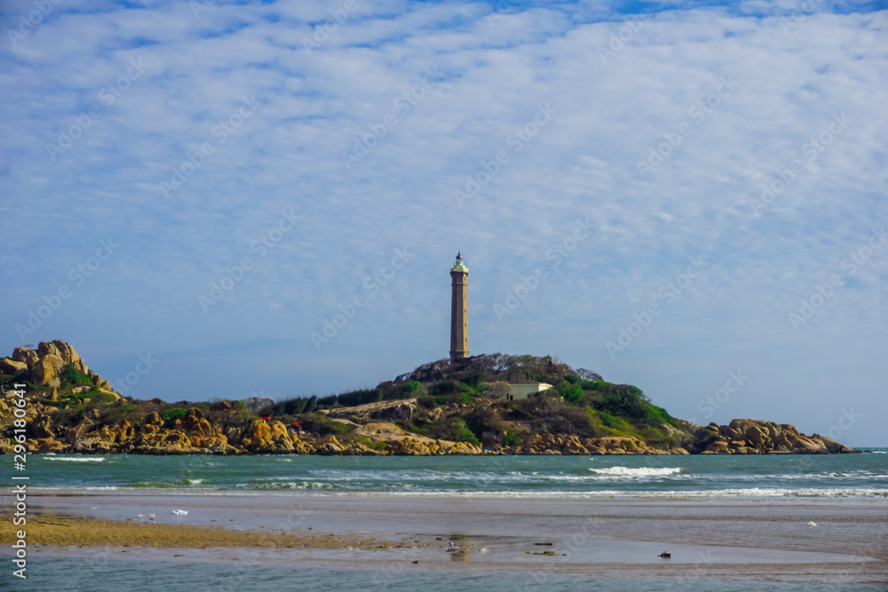 Lighthouse on an island in Vietnam