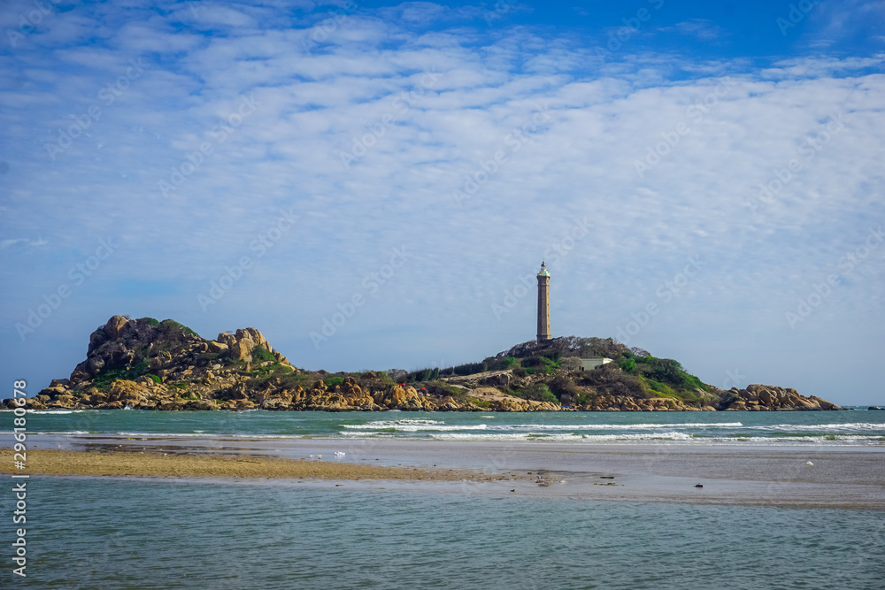 Lighthouse on an island in Vietnam