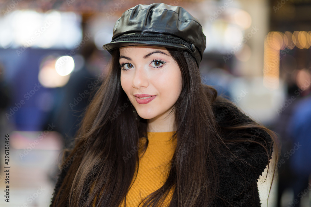 Beautiful young woman wearing a hat outdoor Beautiful young woman wearing a hat outdoor