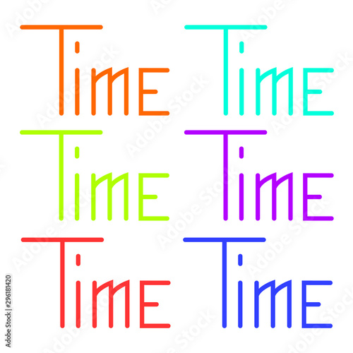 time lettering vector illustration isolated
