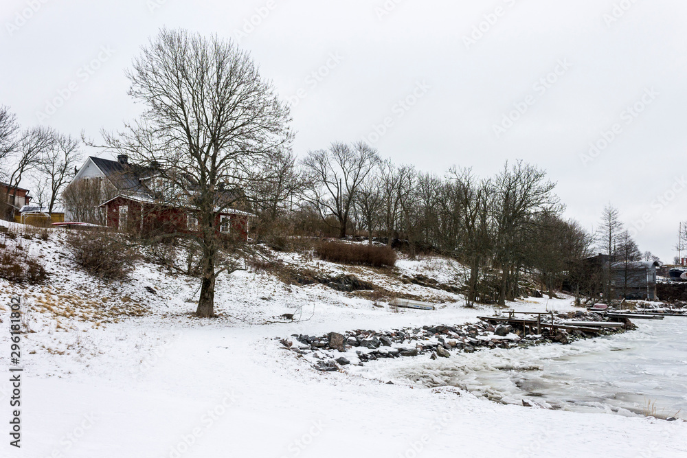 Helsinki, Finland. Walls and fortifications of the fortress island of Suomenlinna. A World Heritage Site since 1991 Helsinki, Finland. Walls and fortifications of the fortress island of Suomenlinna. A World Heritage Site since 1991