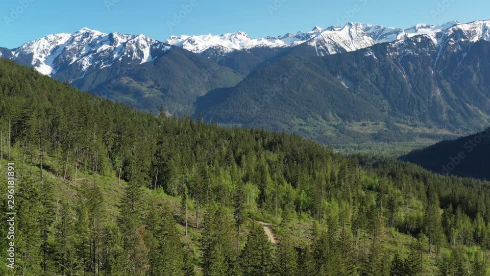 Aerial view at mountains in British Columbia, Canada. 4K. Aerial view at mountains in British Columbia, Canada. 4K.