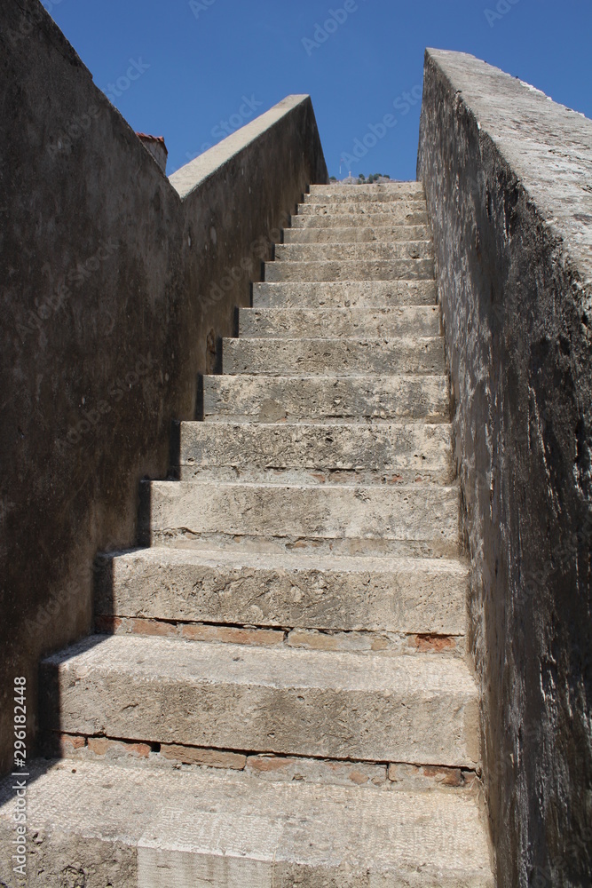stairway to walled city of dubrovnik