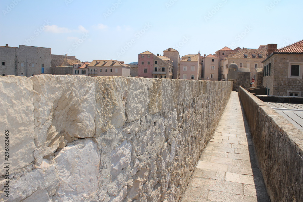 wall of dubrovnik old town croatia