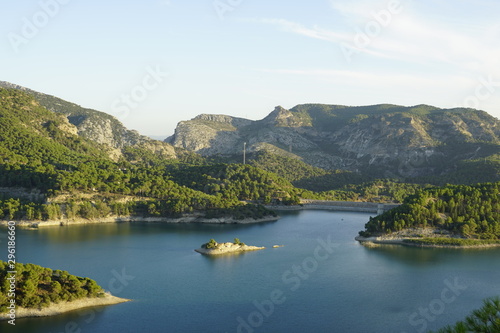 vistas de el chorro  desde el mirador de los tres embalses ardales malaga andalucia españa