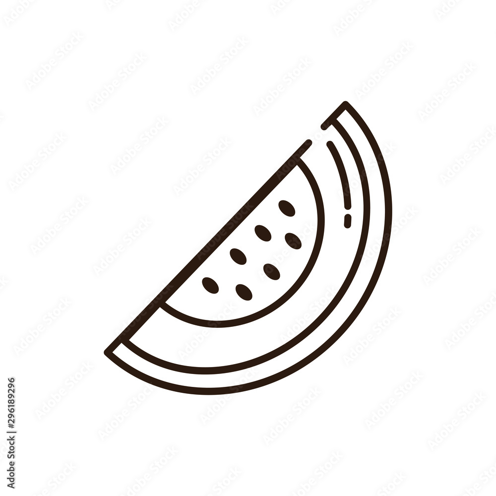 Isolated watermelon icon line vector design Isolated watermelon icon line vector design