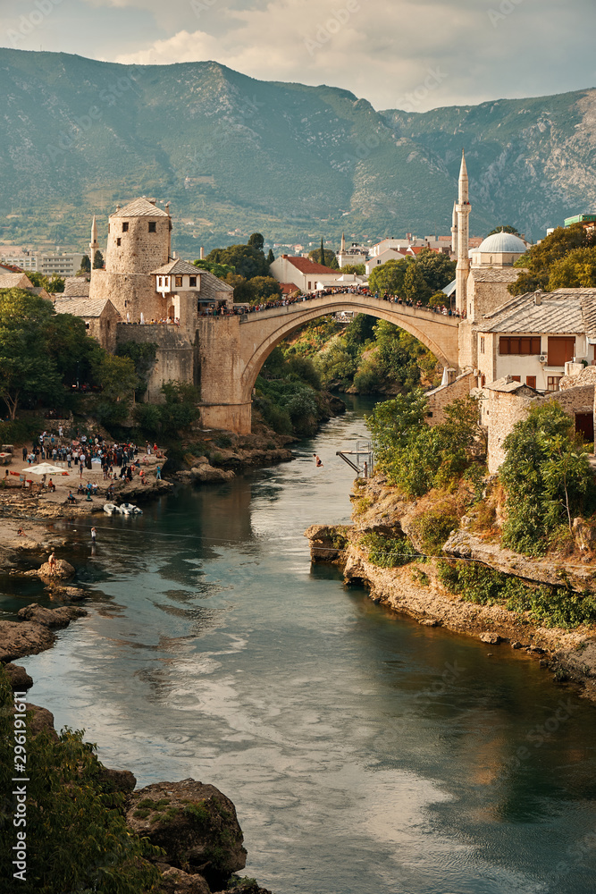 old bridge in Mostar Bosnia and Hercegovina