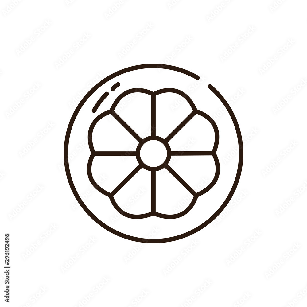 Isolated orange icon line vector design Isolated orange icon line vector design