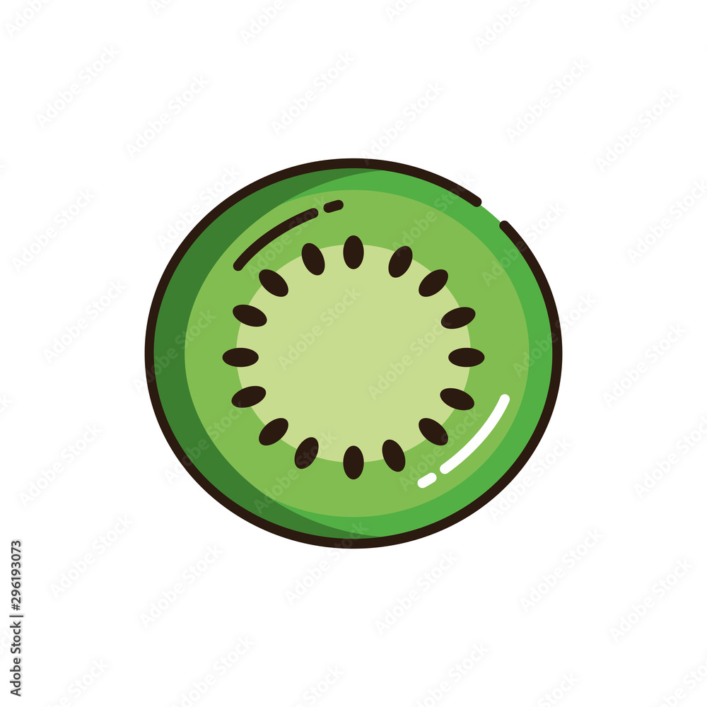 Fototapeta premium Isolated kiwi icon fill vector design