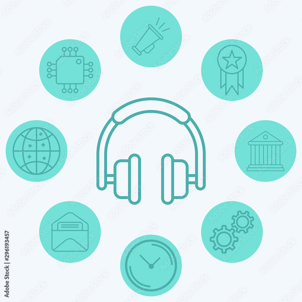 Headphone vector icon sign symbol Headphone vector icon sign symbol