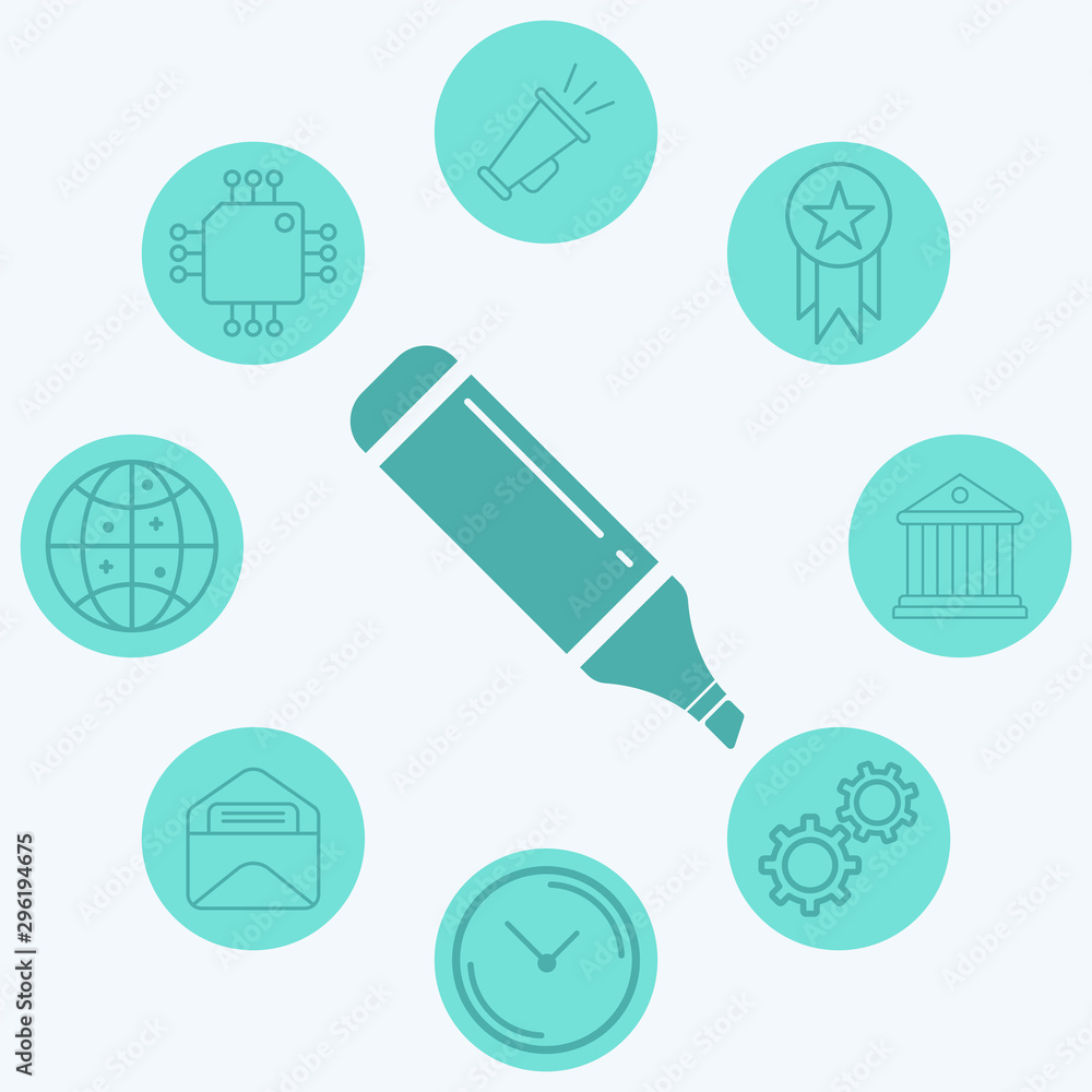 Highlighter vector icon sign symbol Highlighter vector icon sign symbol
