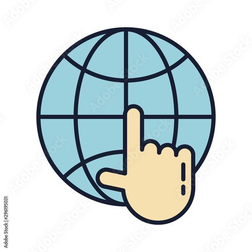 Isolated global sphere fill vector design