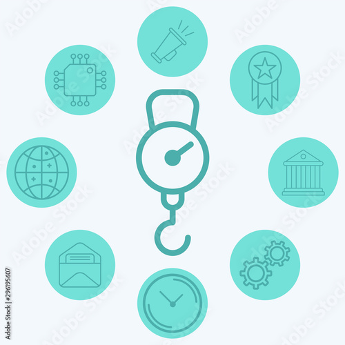 Hook scale vector icon sign symbol