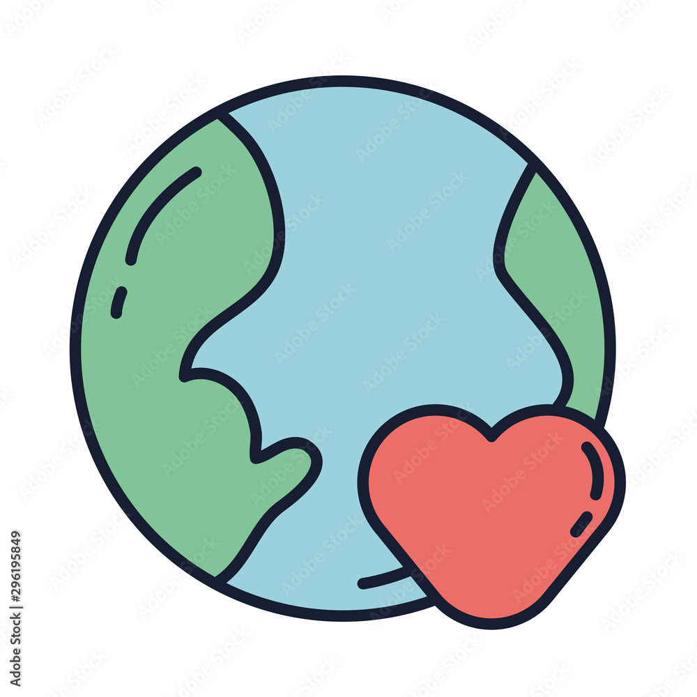 Isolated world sphere fill vector design