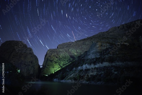 rastro de estrellas star trail caminito del rey el chorro ardales malaga andalucia españa
