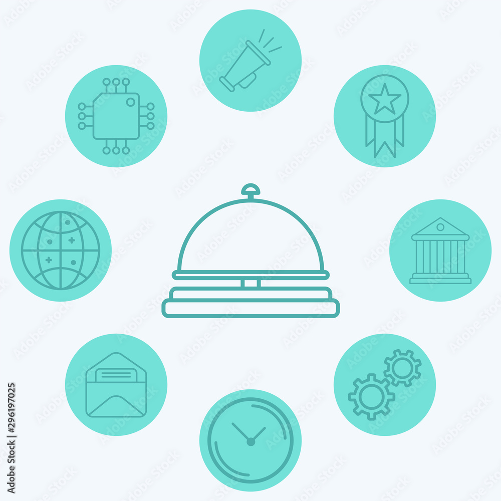 Hotel bell vector icon sign symbol Hotel bell vector icon sign symbol
