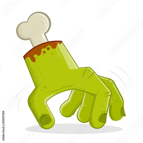 cartoon illustration of a creepy walking hand