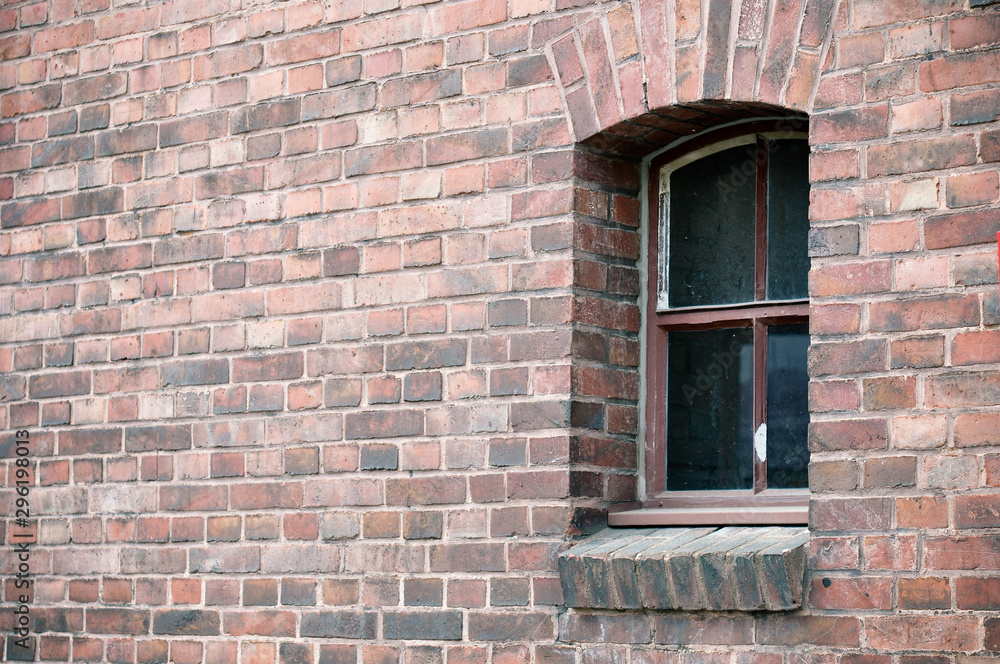 window on brick wall