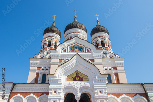 The Alexander Nevsky cathedral in Tallinn, the capital of Estonia.