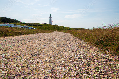 Hirtshals lighthouse in North Jutland, Denmark.