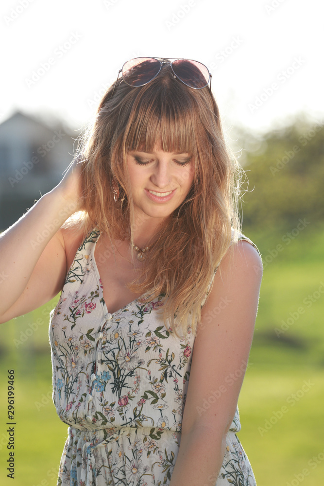 beautiful blond femal model in Boho Style shooting outdoos beautiful blond femal model in Boho Style shooting outdoos