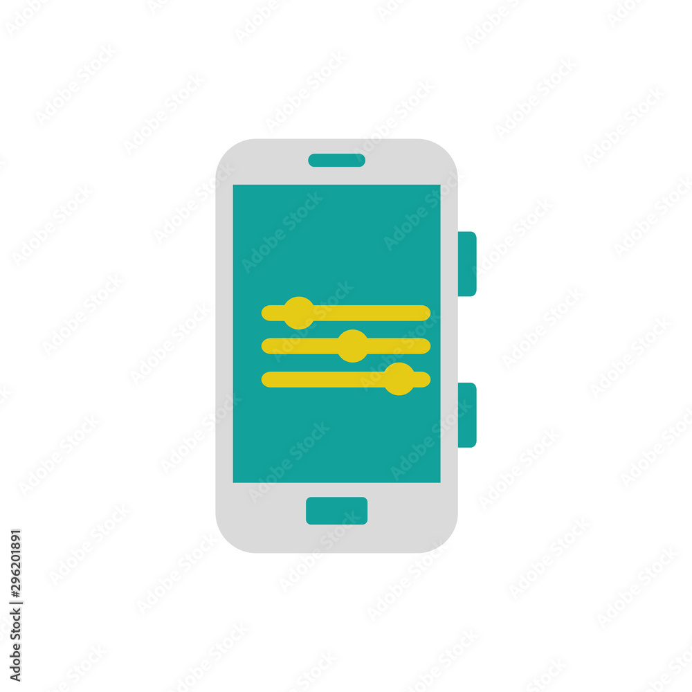 Isolated smartphone icon flat vector design Isolated smartphone icon flat vector design