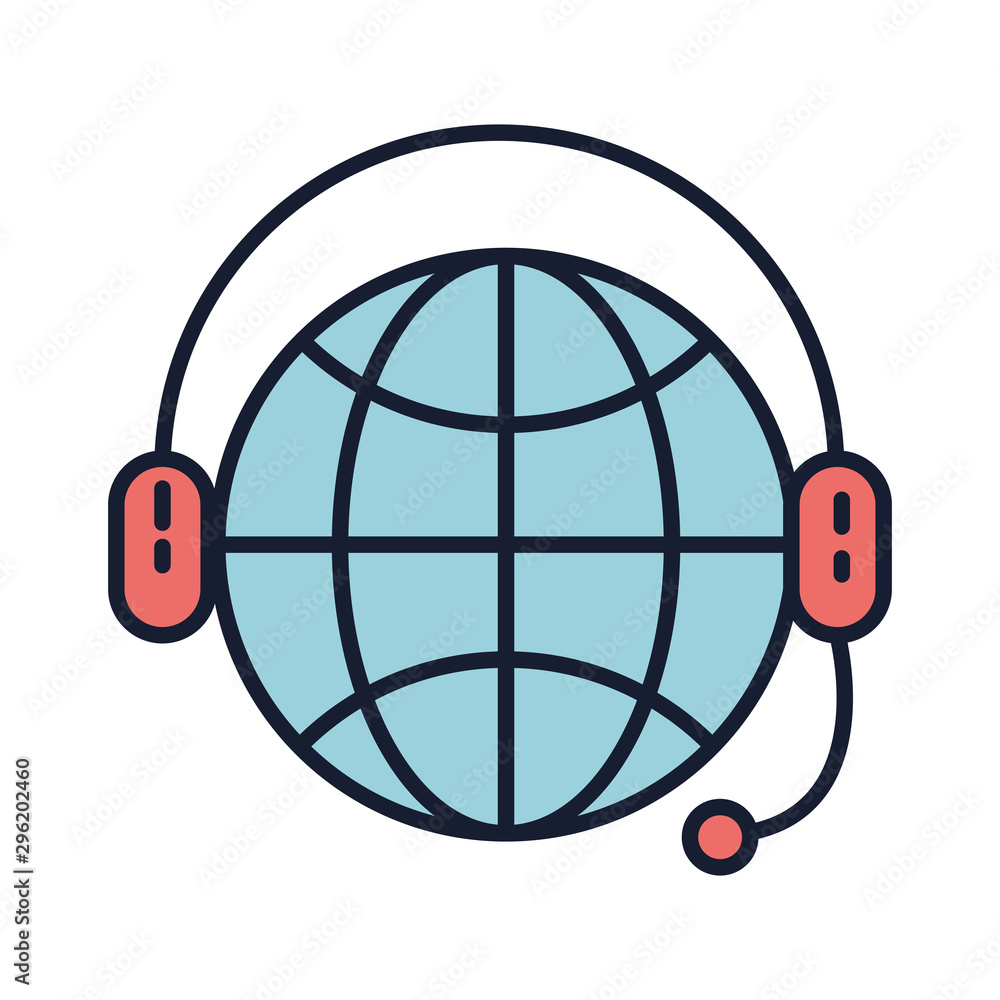 Isolated global sphere fill vector design Isolated global sphere fill vector design