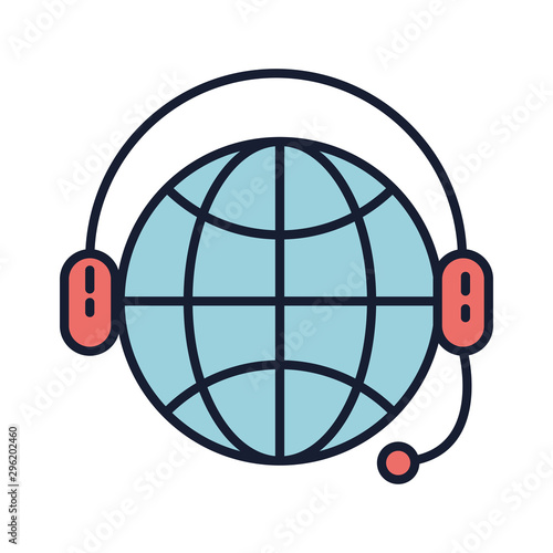 Isolated global sphere fill vector design