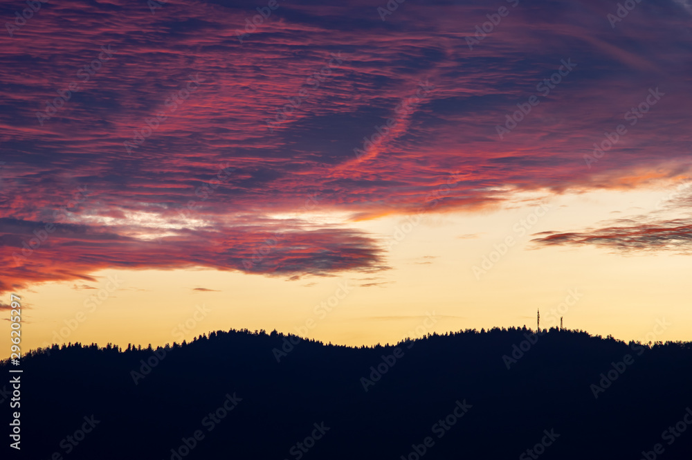Autumn sunset in the mountains Autumn sunset in the mountains