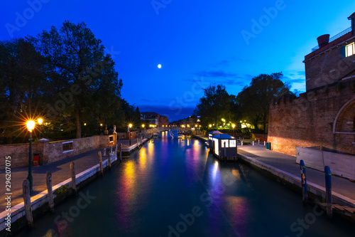 Colorful view of Grand canal Venice Italy