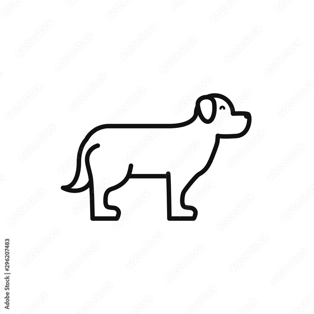 Isolated dog icon line vector design