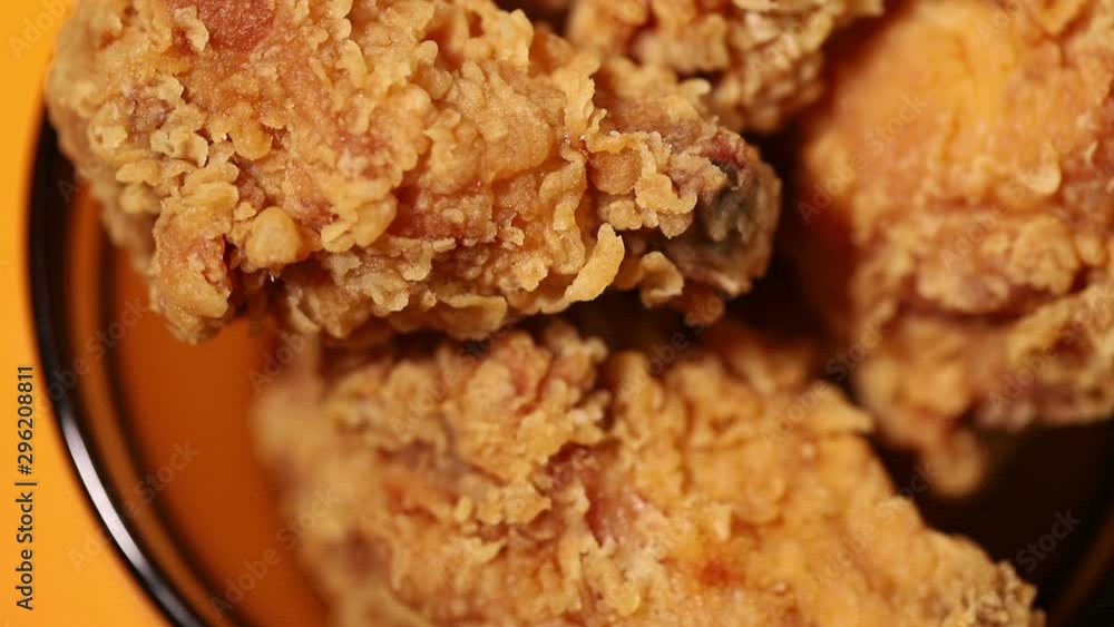 breaded chicken wings. spin slowly breaded chicken wings. spin slowly