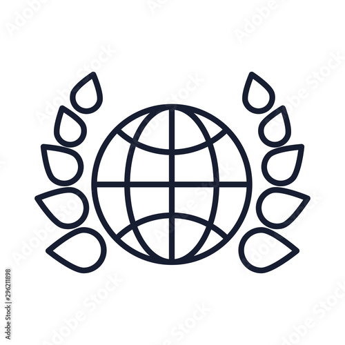 Isolated global sphere fill vector design