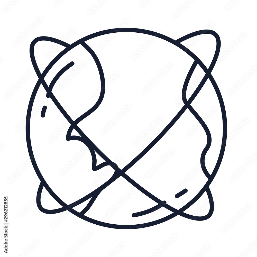 Isolated world sphere line vector design Isolated world sphere line vector design