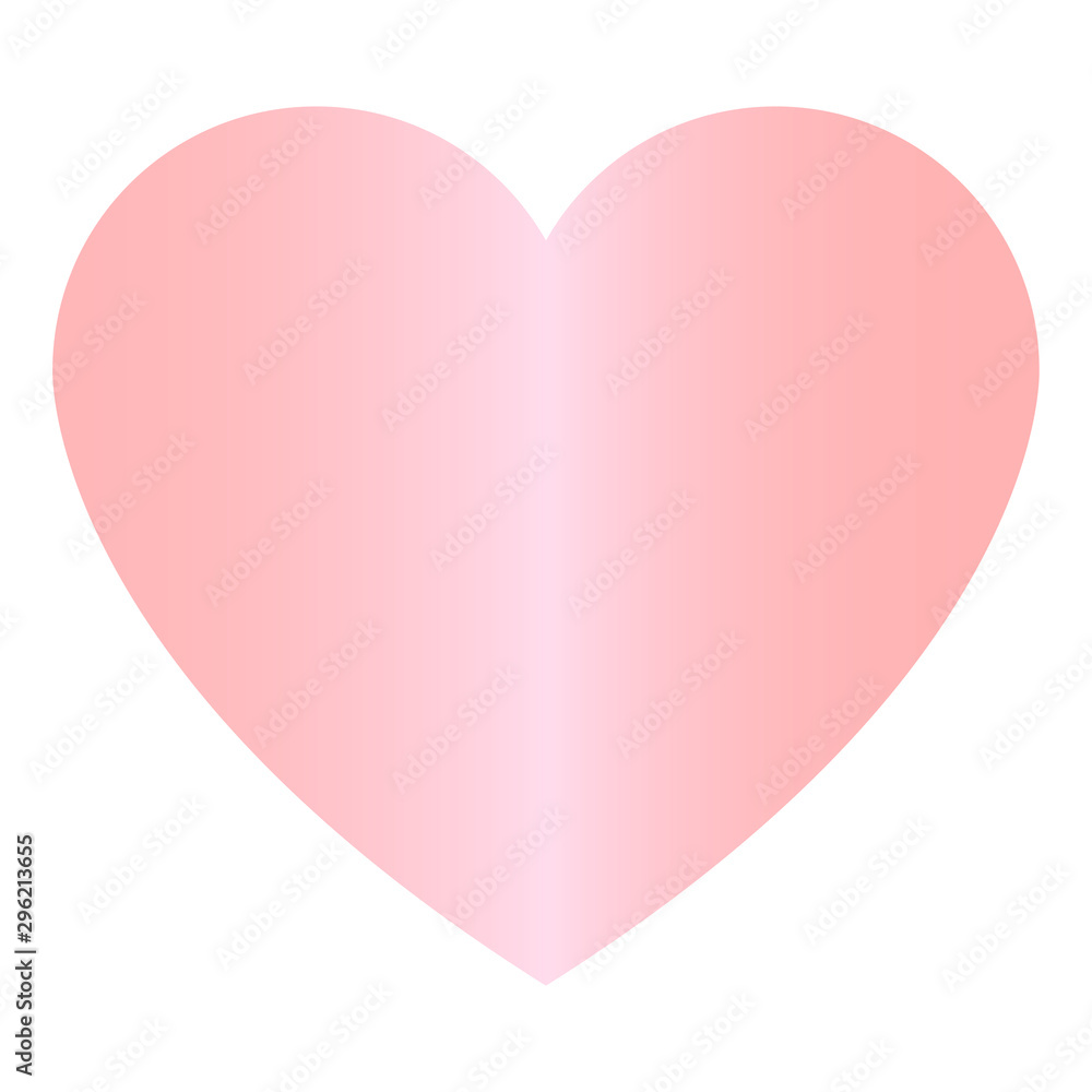 Isolated pink heart on a white background - Vector