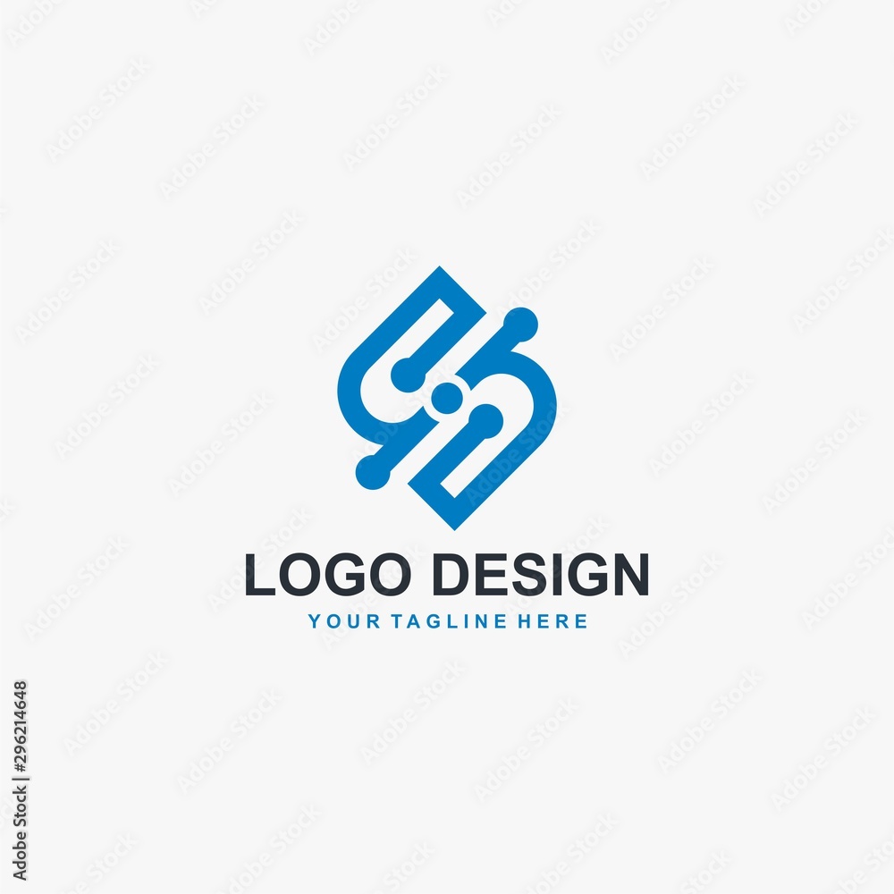 Letter S logo design vector. Blue outline S type abstract symbol. Dot S vector icon. Letter S logo design vector. Blue outline S type abstract symbol. Dot S vector icon.