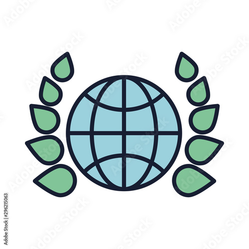 Isolated global sphere fill vector design