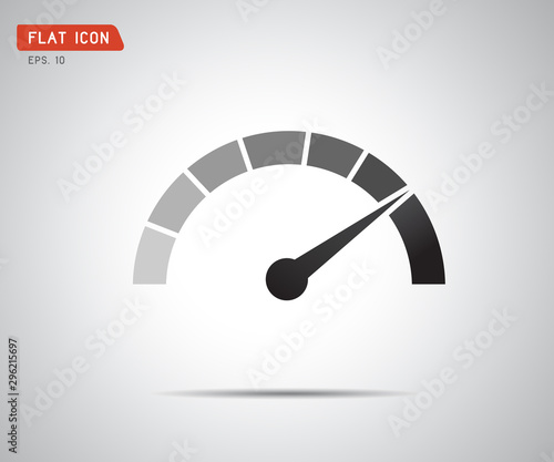 Performance measurement. Logo Speed, icon Vector illustration