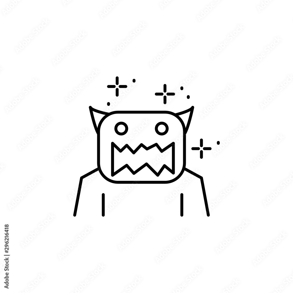 Monitor, graduate icon. Simple line, outline vector of horror icons for ui and ux, website or mobile application Monitor, graduate icon. Simple line, outline vector of horror icons for ui and ux, website or mobile application