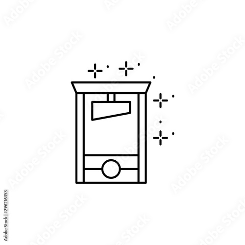 Laptop, graduate hat, cursor icon. Simple line, outline vector of horror icons for ui and ux, website or mobile application